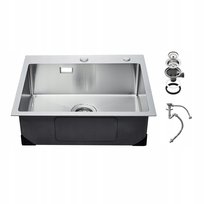 Zlew gastronomiczny basen zlewozmywak gospodarczy 55 x 45 cm stal Vevor