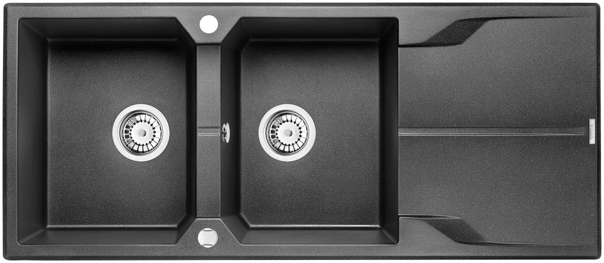 Deante Deante Zlewozmywak 2-Komorowy Z Ociekaczem Andante Zqn G213 Grafitowy Metalik