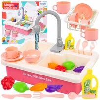 Zlewozmywak Dla Dzieci Kran Leci Woda Akcesoria Kinderplay