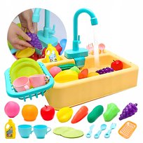 Zlewozmywak Dla Dzieci Zlew Kran Interaktywny Leci Woda Naczynia Owoce Płyn