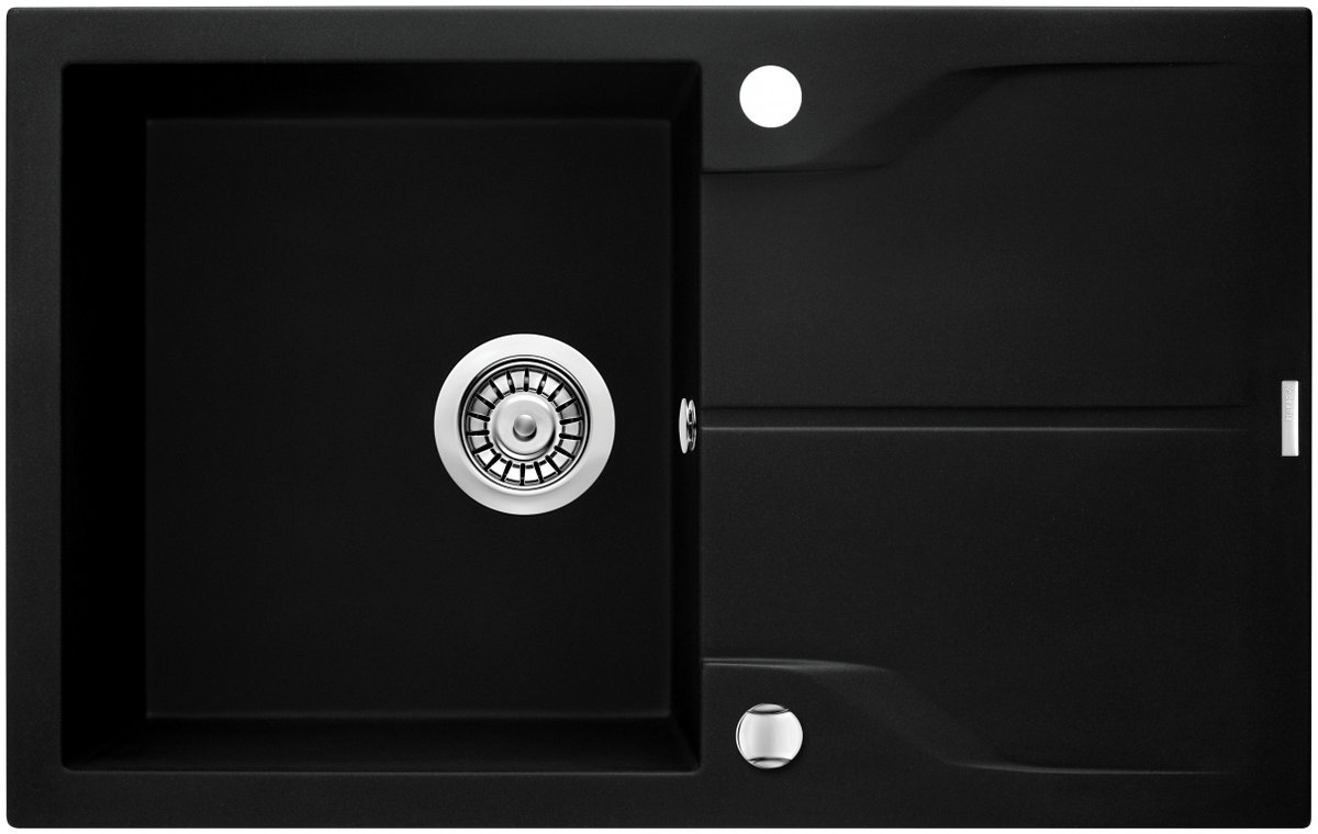 Deante Deante Zlewozmywak Granitowy 1-Komorowy Z Ociekaczem Andante Zqn N11f Nero