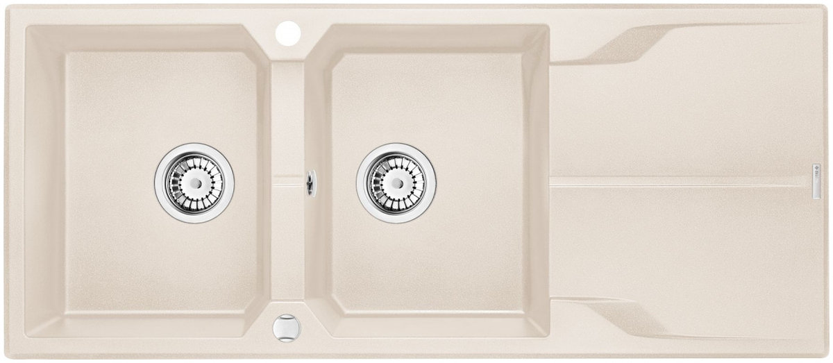 Deante Deante Zlewozmywak Granitowy 2-Komorowy Z Ociekaczem Andante Zqn 5213 Beż