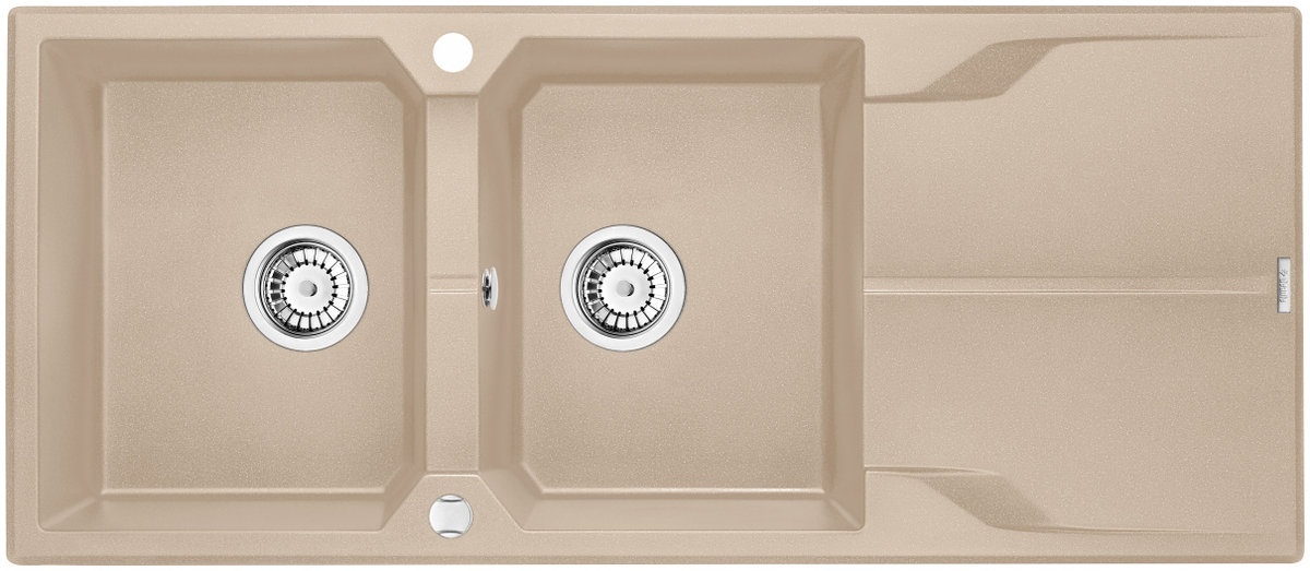 Deante Deante Zlewozmywak Granitowy 2-Komorowy Z Ociekaczem Andante Zqn 7213 Piaskowy