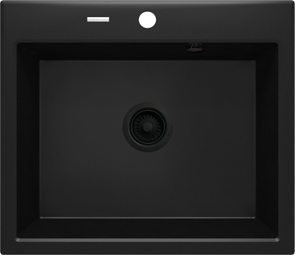 Deante Deante Zlewozmywak Granitowy Granitowy 1-Komorowy Andante Zqn N103 Nero