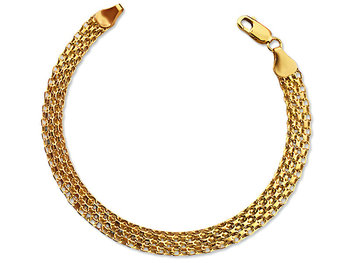 Złota bransoletka 585 łańcuszkowa Bismark - Lovrin