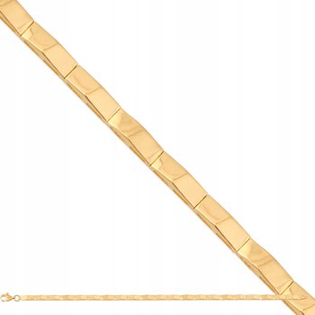 Złota bransoletka damska ozdobna 585 5.35 g 18 cm - Rodium