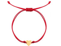 Złota bransoletka sznurkowa 333 serduszko