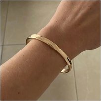 Złota Bransoletka Sztywna Klasyczna Dla Niej 18K Stal Chirurgiczna + Gratis Golden Celebrity
