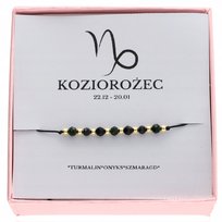 ZŁOTA bransoletka znak zodiaku KOZIOROŻEC kamienie naturalne srebro 925 Inna marka