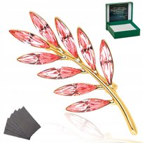 Złota Broszka Rose Crystal Prezent + Grawer 18K