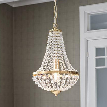 Złota lampa Granso 106118 do sypialni na łańcuchu crystal glamour - Markslojd