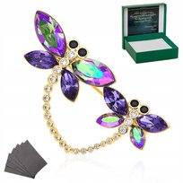 Złota Luksusowa Broszka Motyle Na Prezent + Grawer