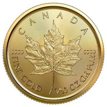 ZŁOTA MONETA KANADYJSKI LIŚĆ KLONOWY 1/10 oz - The Royal Canadian Mint
