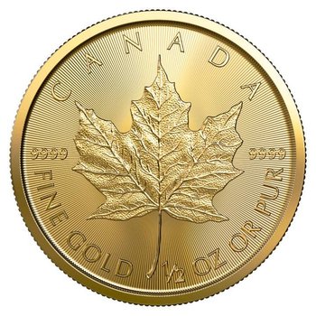 ZŁOTA MONETA KANADYJSKI LIŚĆ KLONOWY 1/2 oz - The Royal Canadian Mint