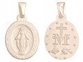 Złota przywieszka 585 owalny Medalik szkaplerz z białego złota 2,15g - Lovrin