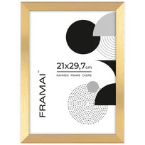 Złota ramka na zdjęcia plakaty 21x29,7 cm