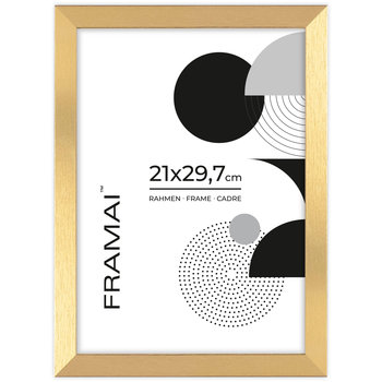 Złota ramka na zdjęcia plakaty 21x29,7 cm - Luca