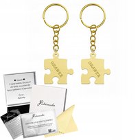 Złote Breloki Puzzel Przyjaźni SREBRO 925 Prezent GRAWER GRATIS DEDYKACJA Radziszewska
