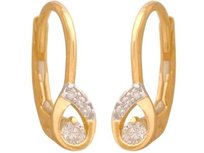 ZŁOTE KOLCZYKI 585 BIAŁE CYRKONIE BIAŁE ZŁOTO 1,3g