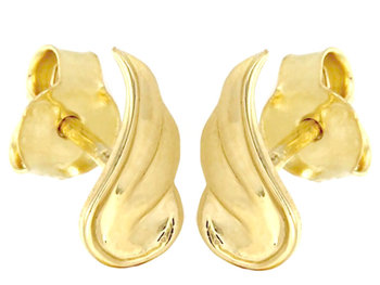 Złote kolczyki 585 drobne delikatne skrzydełka sztyft - Lovrin