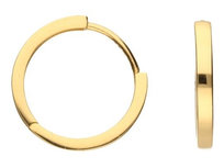 Złote Kolczyki 585 Koła 18Mm Gładkie Kółka 1,47G