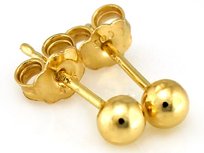 Złote kolczyki 585 kulki na sztyfcie 5mm 0.78g Lovrin