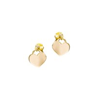 Złote kolczyki 585 serca sztyft