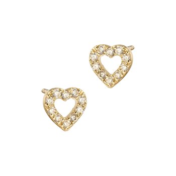 Złote kolczyki 585 Sparkling Hearts dla małej damy - Monilu