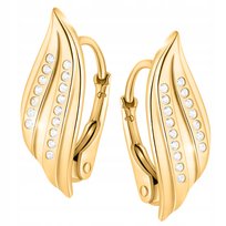 Złote kolczyki 925 zapięcie francuskie srebro pozłacane próba 925