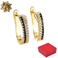 Złote kolczyki damskie Cyrkonie pozłacane Biżuteria dla Kobiet prezent