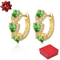 Złote kolczyki damskie Cyrkonie pozłacane Biżuteria dla Kobiet prezent