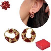 Złote kolczyki damskie Cyrkonie pozłacane Biżuteria dla Kobiet prezent