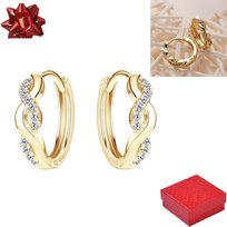 Złote kolczyki damskie Cyrkonie pozłacane Biżuteria dla Kobiet prezent