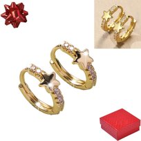 Złote kolczyki damskie Cyrkonie pozłacane Biżuteria dla Kobiet prezent