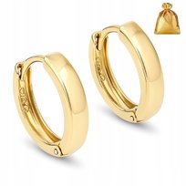 ZŁOTE KOLCZYKI DLA DZIEWCZYNKI KÓŁECZKA MAŁE 1,1 CM STAL CHIRURGICZNA 18K Golden Celebrity