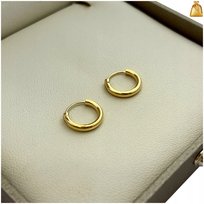 ZŁOTE KOLCZYKI KOŁA KÓŁKA 1,2 CM SREBRO PR. 925 ZŁOTO 585 POZŁACANE PREZENT Golden Celebrity