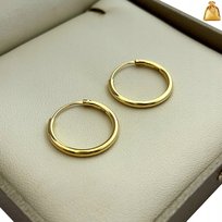 ZŁOTE KOLCZYKI KOŁA KÓŁKA 2 CM SREBRO PRÓBA 925 ZŁOTO 585 POZŁACANE PREZENT Golden Celebrity