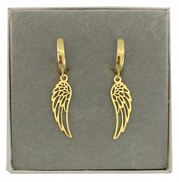 Złote Kolczyki wiszące skrzydła anioła WINGS 925 ArtWings