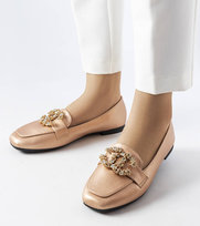 Złote mokasyny z cyrkoniami Neuer -38