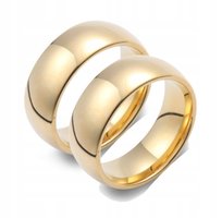 Złote Obrączki Ślubne Klasyczne Stal 316L Para Pl