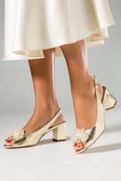 Złote sandały z kryształkami damskie na słupku skórzana wkładka Casu D24X15-G-38