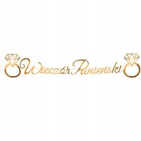 ZŁOTY BANER WIECZÓR PANIEŃSKI DEKORACJA GIRLANDA Inna marka