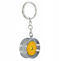 Złoty brelok do kluczyków felga prezent dla chłopaka dla kierowcy nowe auto