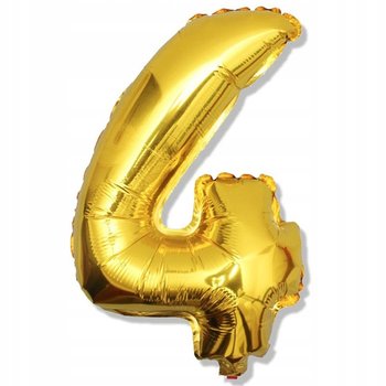 Złoty Duży Foliowy Balon Na Urodziny Cyfra 4 - Inna marka