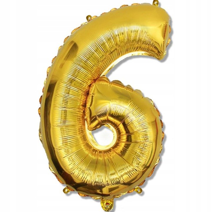 Złoty Duży Foliowy Balon Na Urodziny Cyfra 6 Inna Marka Przyjęcia I Okazje W Sklepie Empikcom 7020