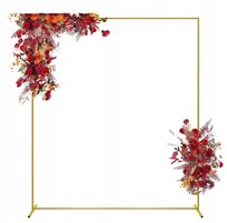 ZŁOTY KWADRAT BALONY STOJAK BALONOWY STELAŻ METALOWY ŚLUB IMPREZA 2,2m ZK06