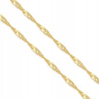 Złoty Łańcuszek 375 Silny Splot Singapur 45 Cm