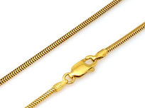 Złoty łańcuszek 585 linka okrągła 60cm żmijka 5,18g
