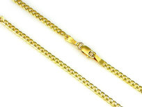 ZŁOTY ŁAŃCUSZEK 585 PANCERKA 45 CM PEŁNY PANCER 3.08G