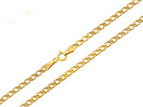 Złoty łańcuszek 585 rombo 45cm silny splot 1,09g